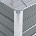 Willood Garten Hochbeet Verzinkter Stahl 240x80x45 cm Grau - Thumbnail 6