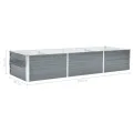 Willood Garten Hochbeet Verzinkter Stahl 240x80x45 cm Grau - Thumbnail 7