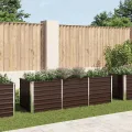 Willood Garten Hochbeet Verzinkter Stahl 240x80x45 cm Grau - Thumbnail 9