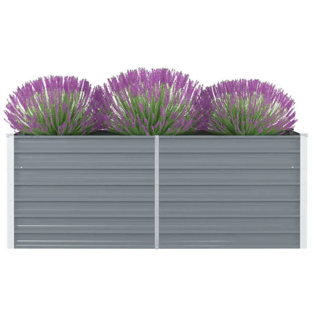 Willood Hochbeet 160 x 80 x 45 cm Verzinkter Stahl Grau - Bild 1
