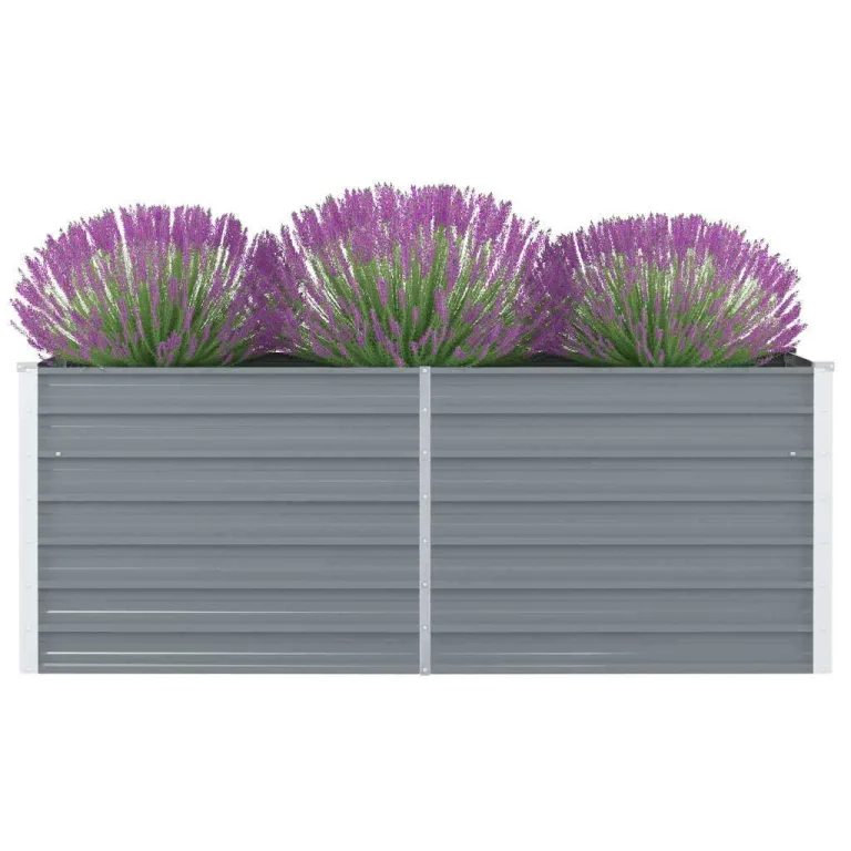 Willood Hochbeet 160 x 80 x 45 cm Verzinkter Stahl Grau – Bild 1