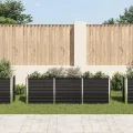 Willood Garten Hochbeet Verzinkter Stahl 240 x 40 x 77 cm Anthrazit - Thumbnail 3