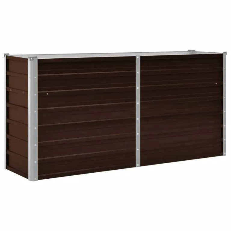 Willood Garten Hochbeet Braun 160 x 40 x 77 cm Verzinkter Stahl – Bild 2