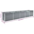 Willood Garten Hochbeet Verzinkter Stahl 400×80×77 cm Grau - Thumbnail 6