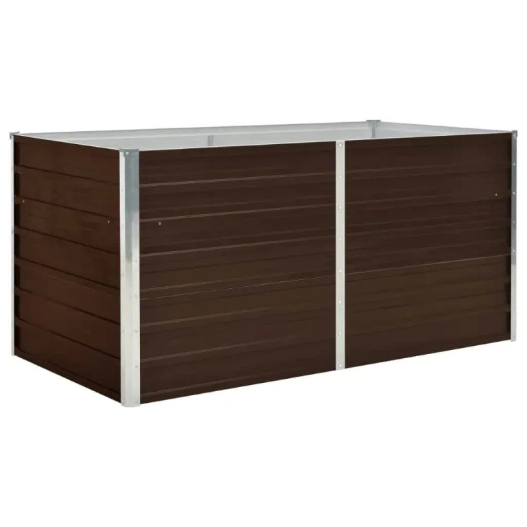 Willood Hochbeet Braun 160 x 80 x 77 cm Verzinkter Stahl – Bild 2