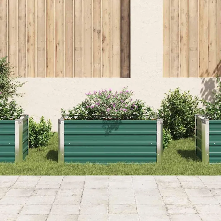 Willood Garten Hochbeet Verzinkter Stahl 100x40x45 cm Grün – Bild 3