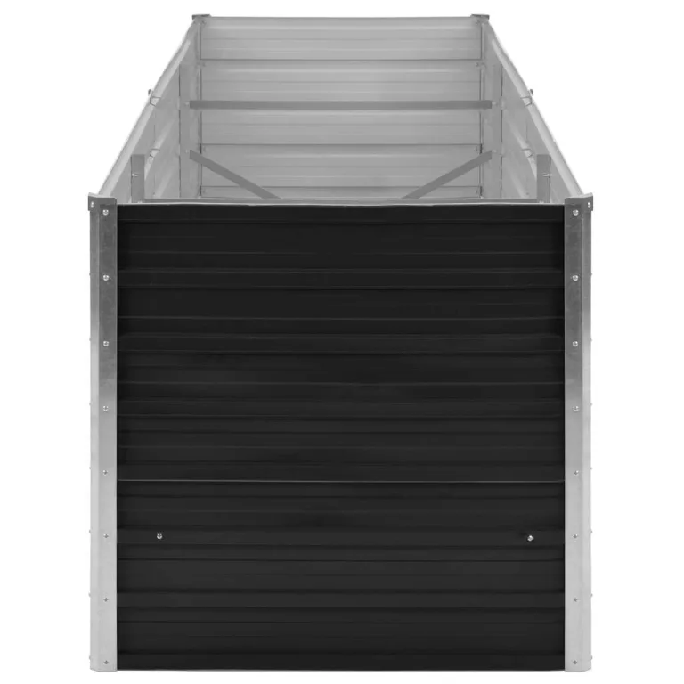 Willood Garten Hochbeet Anthrazit 240 x 80 x 77 cm Verzinkter Stahl – Bild 5