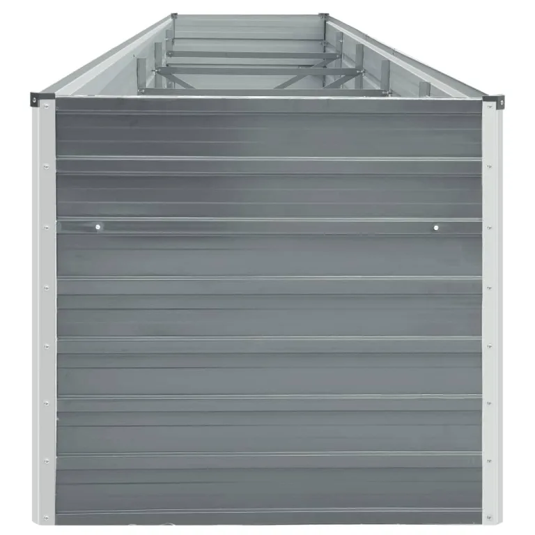 Willood Garten Hochbeet Verzinkter Stahl 400x80x45 cm Grau – Bild 4