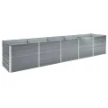 Willood Garten Hochbeet Verzinkter Stahl 400x80x45 cm Grau - Thumbnail 1
