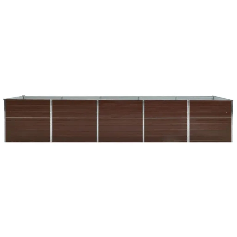 Willood Garten Hochbeet Verzinkter Stahl 400x80x45 cm Braun – Bild 3