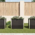 Willood Garten Hochbeet Anthrazit 100 x 40 x 77 cm Verzinkter Stahl - Thumbnail 3