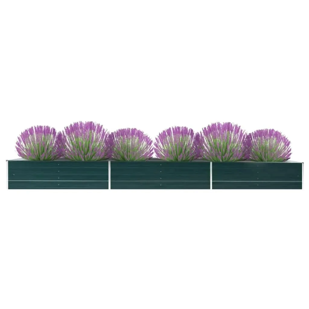 Willood Garten Hochbeet Verzinkter Stahl 480x80x45 cm Grün - Bild 1