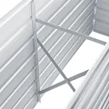 Willood Garten Hochbeet Verzinkter Stahl 160x40x77 cm Grau - Thumbnail 5