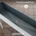 Arebos Hochbeet 101,5 x 26 x 80 cm | Frühbeet Kräuterbeet Pflanzenbeet Blumenkasten Garten Terassen Gemüsebeet Gartenbeet Blumenkübel für Balkon | ideal für den Anbau von Gemüse Obst Kräutern - Thumbnail 4
