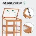 M MCombo Gewächshaus Frühbeet aus Holz, für Balkon & Garten, Klein Treibhaus Greenhouse Aufsatz Kasten Winterfest, 0760 (Orange) - Thumbnail 4