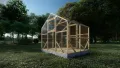 ECO Holz Gewächshaus Garten Treibhaus Tomatenhaus Holzhaus Pflanzhaus (Braun, 2 x 2.6 m) - Thumbnail 3
