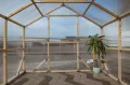 ECO Holz Gewächshaus Garten Treibhaus Tomatenhaus Holzhaus Pflanzhaus (Braun, 2 x 2.6 m) - Thumbnail 8