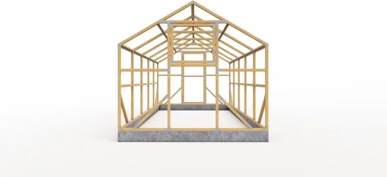 ECO Holz Gewächshaus Garten Treibhaus Tomatenhaus Holzhaus Pflanzhaus (Braun, 5 x 2.6 m) – Bild 7