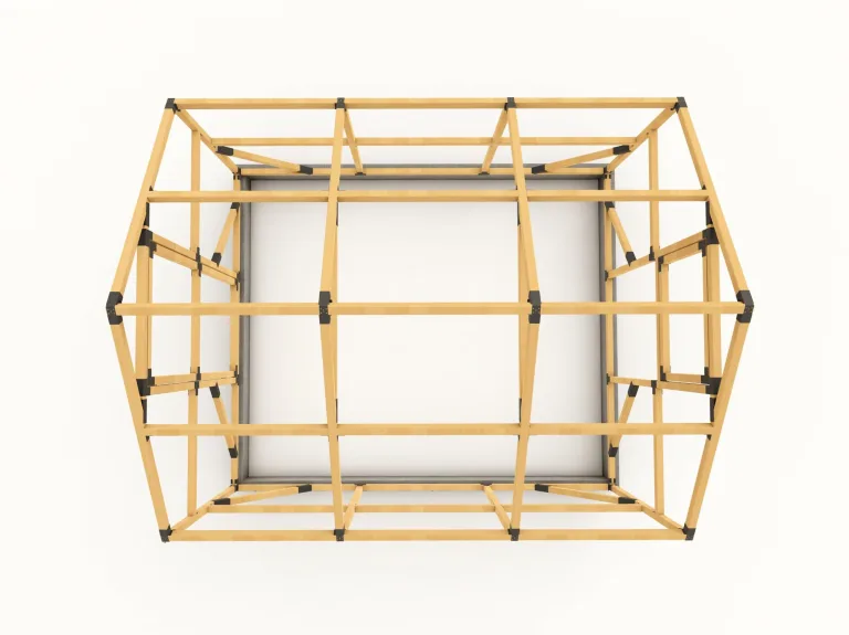 ECO Holz Gewächshaus Garten Treibhaus Tomatenhaus Holzhaus Pflanzhaus (Braun, 3 x 2.6 m) – Bild 6