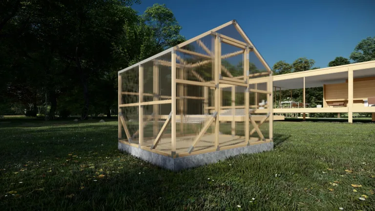 ECO Holz Gewächshaus Garten Treibhaus Tomatenhaus Holzhaus Pflanzhaus (Braun, 3 x 2.6 m) – Bild 10