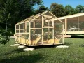 ECO Holz Gewächshaus Garten Treibhaus Tomatenhaus Holzhaus Pflanzhaus (Braun, 3 x 2.6 m) - Thumbnail 2