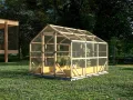 ECO Holz Gewächshaus Garten Treibhaus Tomatenhaus Holzhaus Pflanzhaus (Braun, 3 x 2.6 m) - Thumbnail 3