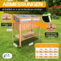 Coemo Hochbeet mit Frühbeetaufsatz 90 × 40 × 120 cm – ergonomisches Gartenbeet aus Holz – wetterfest & nachhaltig – für Gemüse, Kräuter & Blumen – rückenschonend mit Stauraum & einfacher Montage - Thumbnail 3