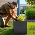 Metzler Hochbeet für den Garten oder Balkon – Stahl in Eisenglimmer | Witterungsbeständiges Metall-Gartenbeet, Pflanzenbeet, Blumenhochbeet | 50 x 50 x 50 cm - Thumbnail 3