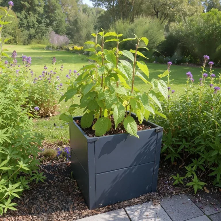 Metzler Hochbeet für den Garten oder Balkon – Stahl in Anthrazit | Witterungsbeständiges Metall-Gartenbeet, Pflanzenbeet, Blumenhochbeet | 50 x 50 x 50 cm – Bild 4