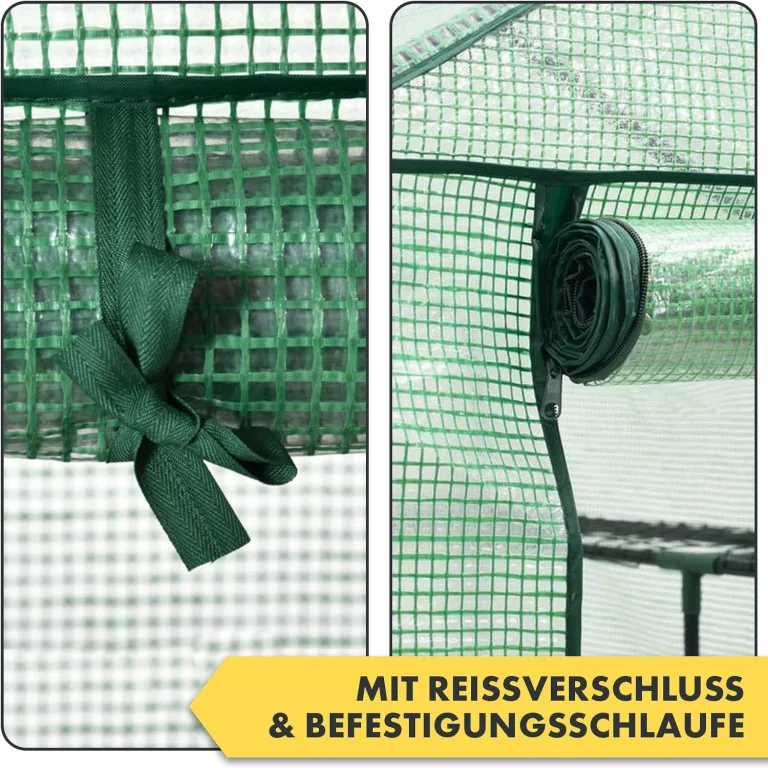 CASA PURA - Gewächshaus 143x143x195 - UV-beständig - Gewächshaus mit Metallablagegitter - Langlebig. Witterungsbeständiges Pflanzenhaus (Harrest) – Bild 7
