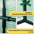 CASA PURA - Gewächshaus 143x143x195 - UV-beständig - Gewächshaus mit Metallablagegitter - Langlebig. Witterungsbeständiges Pflanzenhaus (Harrest) - Thumbnail 5