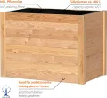 dobar® XL Hochbeet Massivholz Douglasie Bausatz - Naturbelassenes Kräuterbeet für Außen - Hochbeet-Kit für Garten inklusive Pflanzvlies - 420 L, Natur - Thumbnail 3