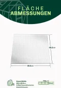 Hohlkammerplatten für Gewächshaus 60,5 x 66,2 cm - Polycarbonatplatten, Kunststoffplatten 4mm, Wetterfeste Gewächshausplatten, Polycarbonat Stegplatten, Transparentes & UV-beständige Wellplattendach - Thumbnail 5
