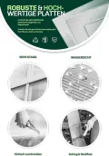 Hohlkammerplatten für Gewächshaus 60,5 x 66,2 cm - Polycarbonatplatten, Kunststoffplatten 4mm, Wetterfeste Gewächshausplatten, Polycarbonat Stegplatten, Transparentes & UV-beständige Wellplattendach - Thumbnail 6