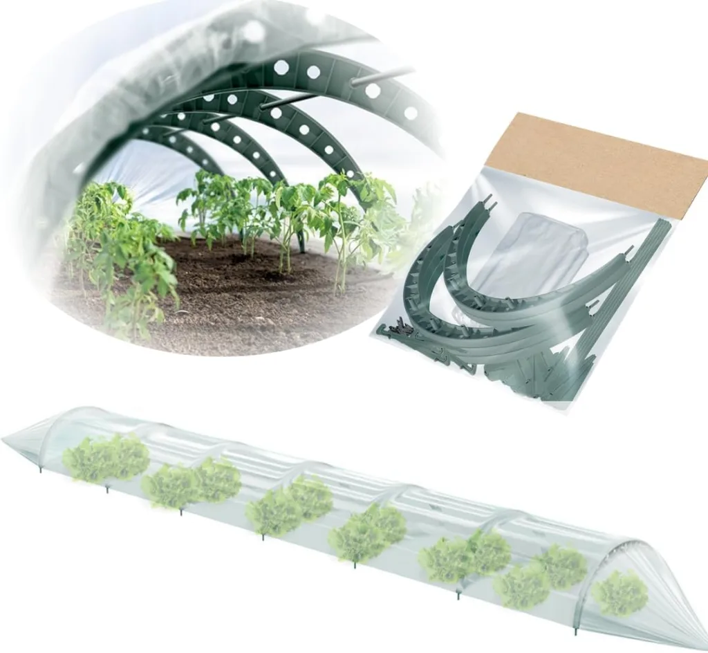 Pflanztunnel Gartentunnel Treibhaus Tomatenhaus Tunnelbögen 2 Größen (Grün, 3,60m)
