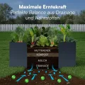 STEELSØN Icarus Hochbeet aus Metall – Pflanzenbeet in Anthrazit für Garten & Balkon – Pflanzenkübel mit offener Bodenstruktur stabil & wetterfest – Gartenbeet für Blumen, Gemüse, Obst – 200x75x80 cm - Thumbnail 5
