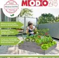 Hochbeet Holz, Kräuterbeet, Gartenbeet, Pflanzbeet, Blumenbeet, Stufenbeet, für Garten und Terrasse, Kiefernholz, Massivholz, höhenverstellbar, Abmessungen 36x117x80 cm, Farbe: Braun - Thumbnail 2