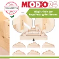 Hochbeet Holz, Kräuterbeet, Gartenbeet, Pflanzbeet, Blumenbeet, Stufenbeet, für Garten und Terrasse, Kiefernholz, Massivholz, höhenverstellbar, Abmessungen 9x60x80 cm, Farbe: Natur - Thumbnail 6