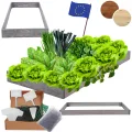 Hochbeet Holz, Kräuterbeet, Gartenbeet, Pflanzbeet, Blumenbeet, Stufenbeet, für Garten und Terrasse, Kiefernholz, Massivholz, höhenverstellbar, Abmessungen 9x60x80 cm, Farbe: Grau - Thumbnail 1