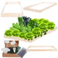 Hochbeet Holz, Kräuterbeet, Gartenbeet, Pflanzbeet, Blumenbeet, Stufenbeet, für Garten und Terrasse, Kiefernholz, Massivholz, höhenverstellbar, Abmessungen 9x60x90 cm, Farbe: Natur - Thumbnail 1