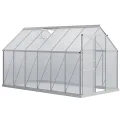 ESTEXO Aluminium Gewächshaus 11,2 m³ Frühbeet 370x190x195 cm inkl. Fundament Alu Treibhaus Tomatenhaus Pflanzhaus - Thumbnail 10