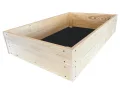 Lermowoood Hochbeet aus Holz 120x40x20 cm Natur – Pflanzkasten für Gemüse & Kräuter – mit Agrovließ – steckbar & stapelbar- Aussenbereich ideal für Garten, Balkon & Terrasse - Thumbnail 2
