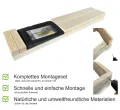 Lermowoood Hochbeet aus Holz 60x80x30 cm Natur – Pflanzkasten für Gemüse & Kräuter – mit Agrovließ – steckbar & stapelbar- Aussenbereich ideal für Garten, Balkon & Terrasse - Thumbnail 4