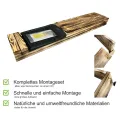 Lermowoood Hochbeet aus Holz 100x60x30 cm Geflammt – Pflanzkasten für Gemüse & Kräuter – mit Agrovließ – steckbar & stapelbar- Aussenbereich ideal für Garten, Balkon & Terrasse - Thumbnail 4