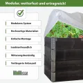 TRUTZHOLM Hochbeet mit Abdeckung 5-teilig Palettenrahmen 120x80x80cm aus Holz stapelbar Garten Balkon - Thumbnail 7