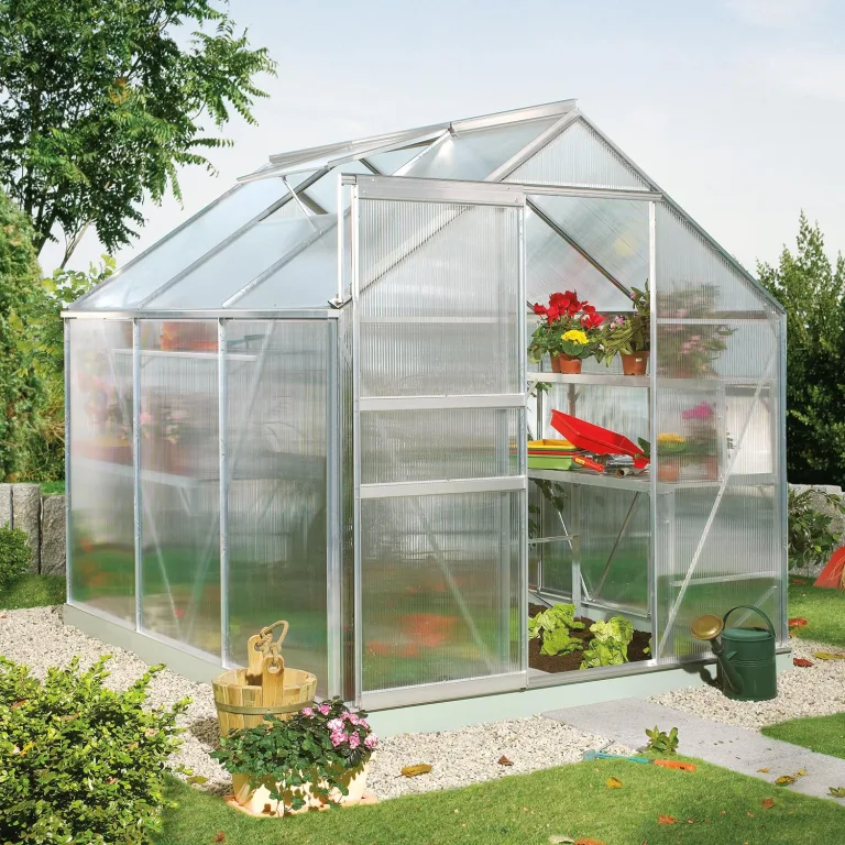 Vitavia Gewächshaus Calypso 4400", Aluminium eloxiert, 4,4 m², 6 mm HKP | Wetterfestes & stabiles Treibhaus | Perfekt für Gemüse & Pflanzen | Robust & langlebig – Bild 4