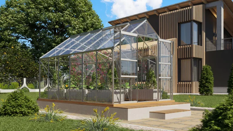 Vitavia Gewächshaus Mars 9900", Aluminium eloxiert, 9,9 m², 3 mm ESG | Wetterfestes & stabiles Treibhaus | Perfekt für Gemüse & Pflanzen | Robust & langlebig – Bild 1