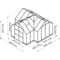 Vitavia Gewächshaus Clarus, schwarz, 13 m², 3 mm ESG | Wetterfestes & stabiles Treibhaus | Perfekt für Gemüse & Pflanzen | Robust & langlebig - Thumbnail 3