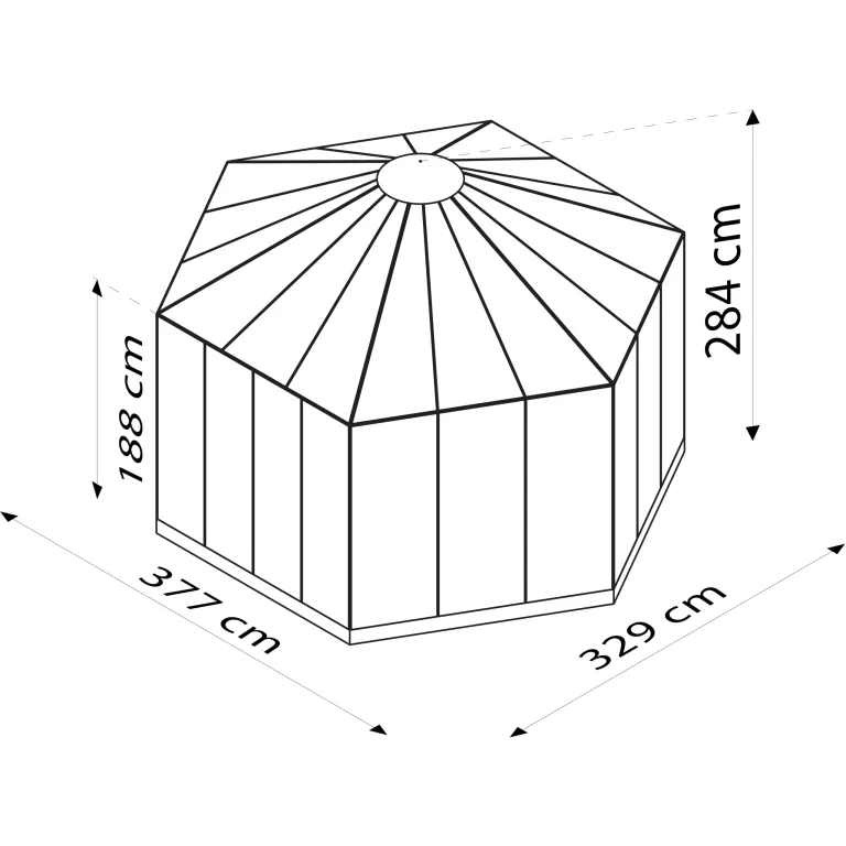 Vitavia Gewächshaus-Pavillon/ Vogelvoliere Circus 9000", Aluminium eloxiert, 9,0 m² | Wetterfestes & stabiles Treibhaus | Perfekt für Gemüse & Pflanzen | Robust & langlebig – Bild 3