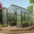 Vitavia Gewächshaus Olymp 9900", smaragd, 9,9 m², 4 mm HKP | Wetterfestes & stabiles Treibhaus | Perfekt für Gemüse & Pflanzen | Robust & langlebig - Thumbnail 2